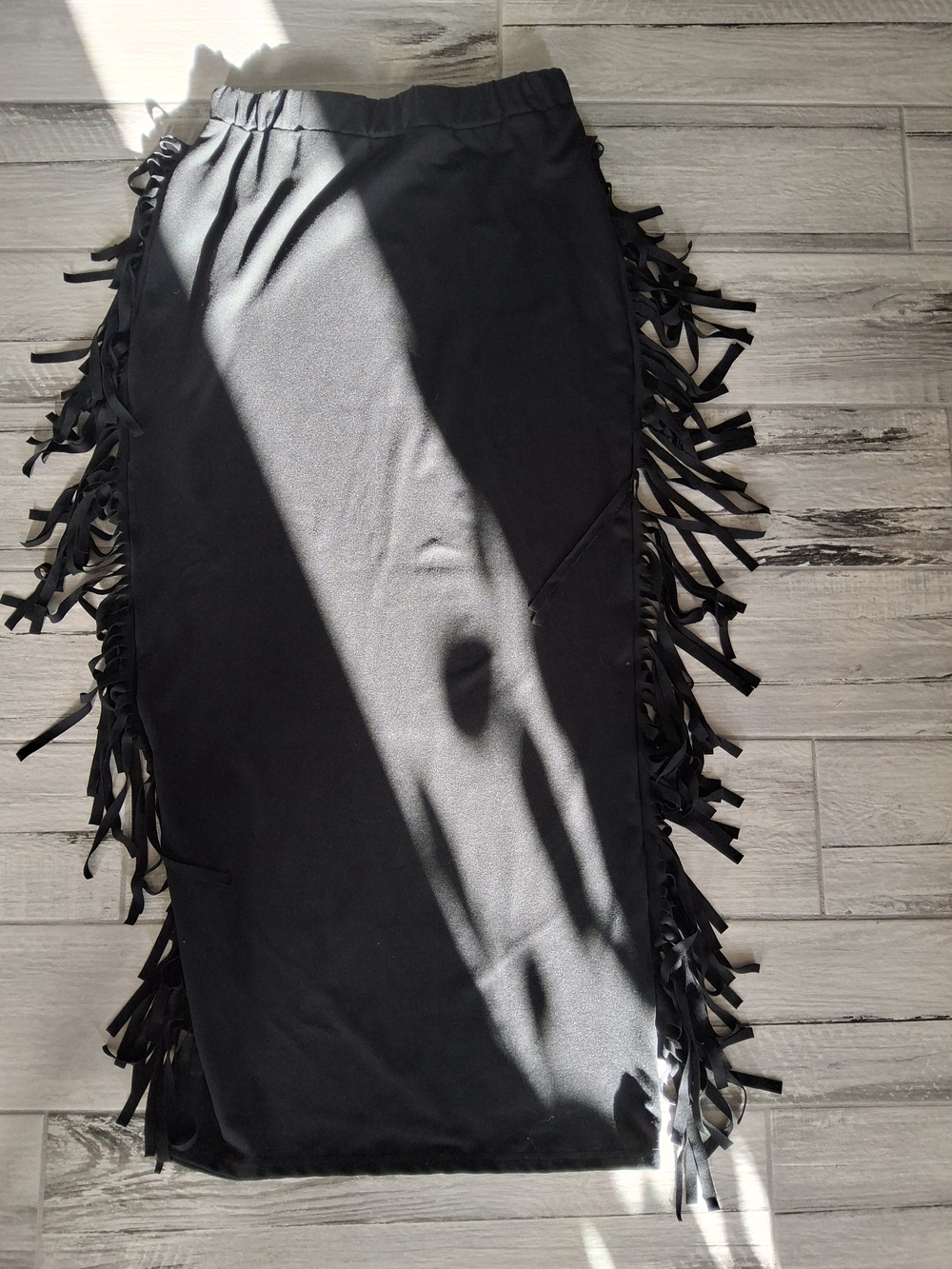 Black Fringe Pencil Skirt - Sleek Women’s Work-to-Evening Piece